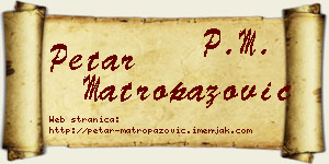 Petar Matropazović vizit kartica
